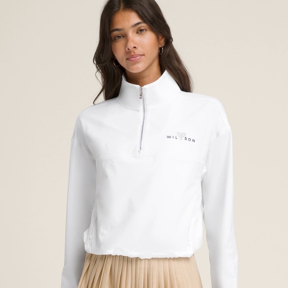 Wilson Women's White Half-Zip Pullover Davenport NWT size Large